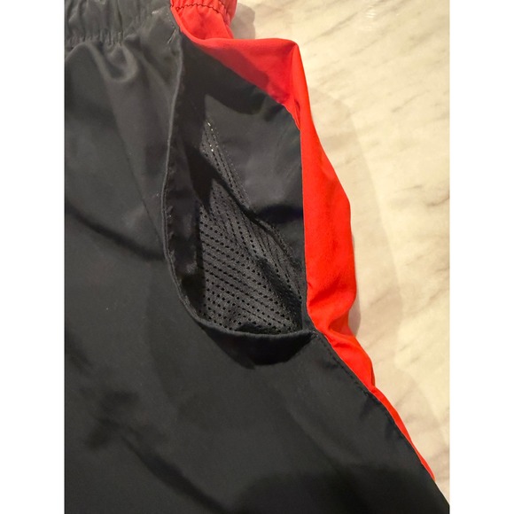 Nike Dri Fit Mens Athletic Shorts Black Red Nylon Running Gym Workout Size XL - Picture 7 of 9
